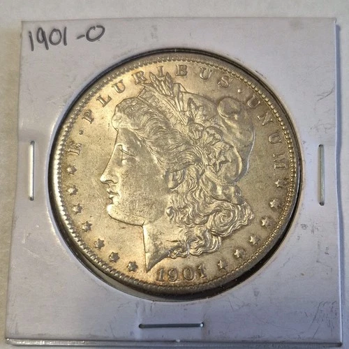1901 Morgan Silver Dollar New Orleans Mint $1 Coin 0.9 Fineness Circulated