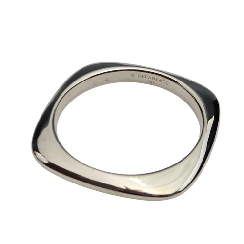 Tiffany & Co. Sterling Silver 925 Square Cushion Bangle Bracelet 7.5" - 58g