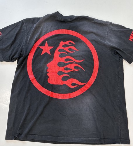 HELLSTAR Authentic Beat Us Shirt In Washed Black Size 3XL - Picture 2 of 4