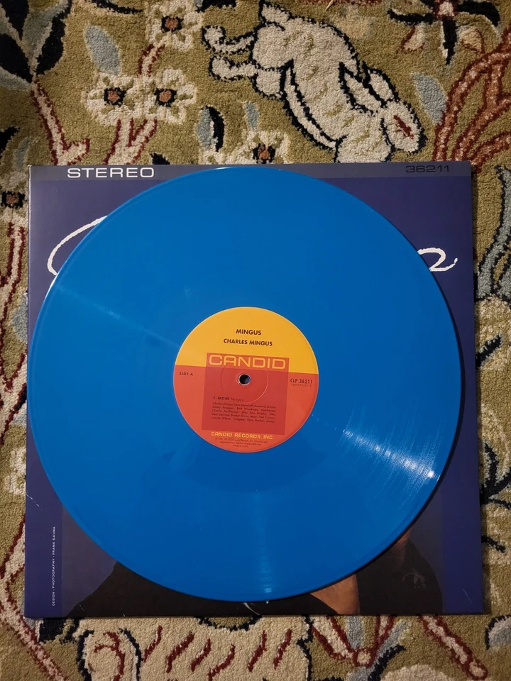 Mingus by Charles Mingus (Candid CLP 35211) Near Mint NM 2022 Blue Vinyl LP Foto 4 de 4