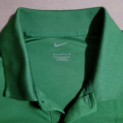 JOHN DEERE Nike Polo Shirt Green Short Sleeve Embroidered Men's Size LARGE - Picture 6 of 7