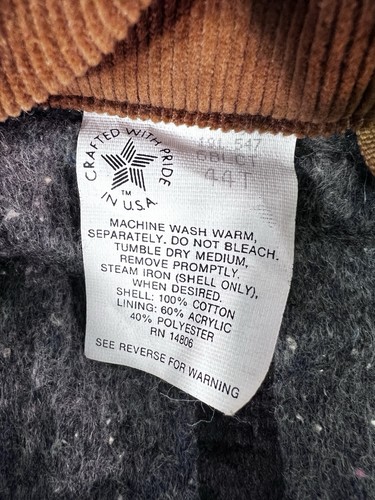 NWT 80s Vintage Carhartt 6BLCT Blanket Lined Chore Coat Men’s 44 Tall - Picture 19 of 23