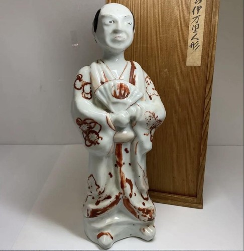 People Imari ware statue 13.1 inch tall Japanese Pottery Figurine Edo Era
