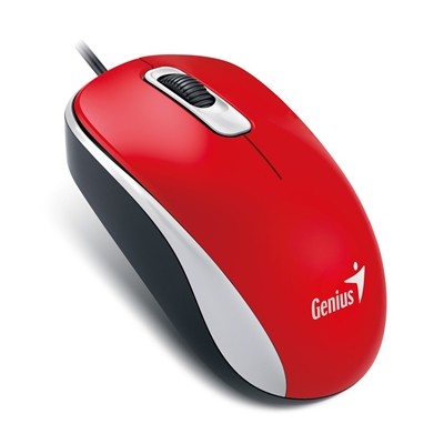 Genius Dx-110 Red Usb Full Size Optical Mouse - Picture 1 of 1