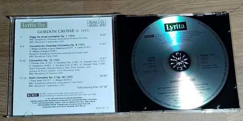 GORDON CROSSE Violin Concerto Elegy etc     LYRITA CD  NM - Picture 3 of 3