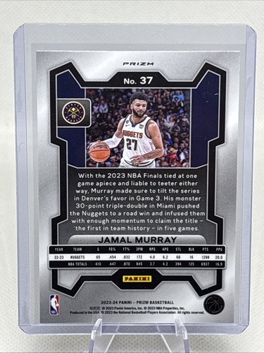 2023-24 Panini Prizm - Jamal Murray #37 Red Sparkle Prizm SP Nuggets NM+ - Bild 2 von 2