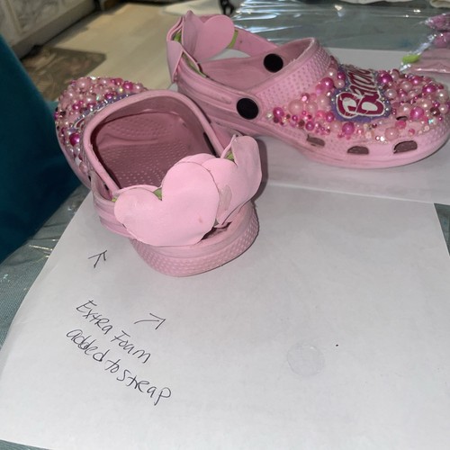 Crocs LOT Classic Glitter +Barbie Custom clogs Size 12 Little Girls - Picture 10 of 10
