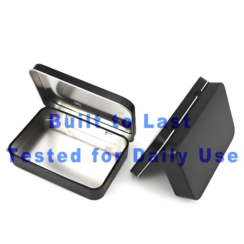 6 Pcs Small Metal Box With Lid -Black Hinged Cookie Jar,Used For Storage, Jew... - Bild 9 von 9