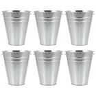 6Pcs Farmhouse Ice Tub Wine Chiller Bucket Iron Planter Bucket