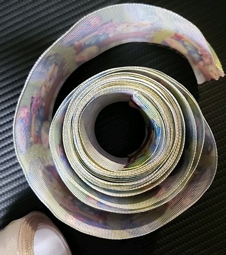 Easter Ribbon Multicolor Easter Bunnies 2"  Wide Wired Edge 2 Rolls 6 YARDS - Picture 3 of 6