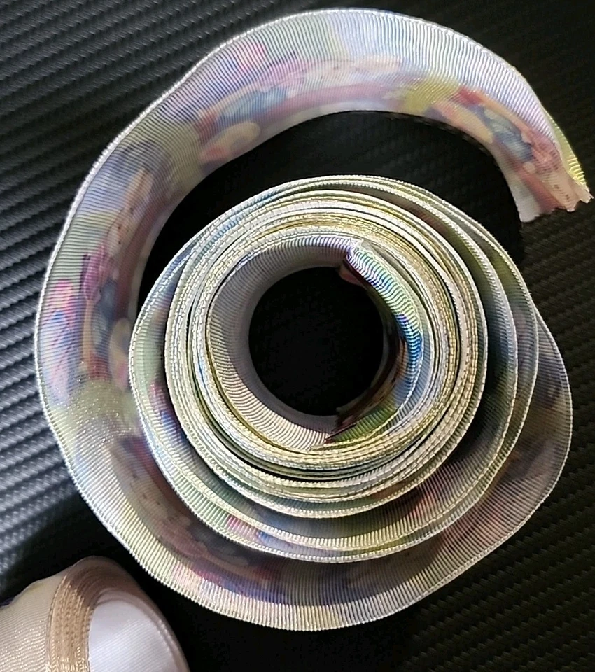 Easter Ribbon Multicolor Easter Bunnies 2"  Wide Wired Edge 2 Rolls 6 YARDS - Image 3 of 4