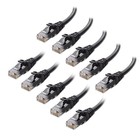 Cable Matters 10Gbps 10-Pack Short Cat 6 Ethernet Cable - BLACK - 1ft