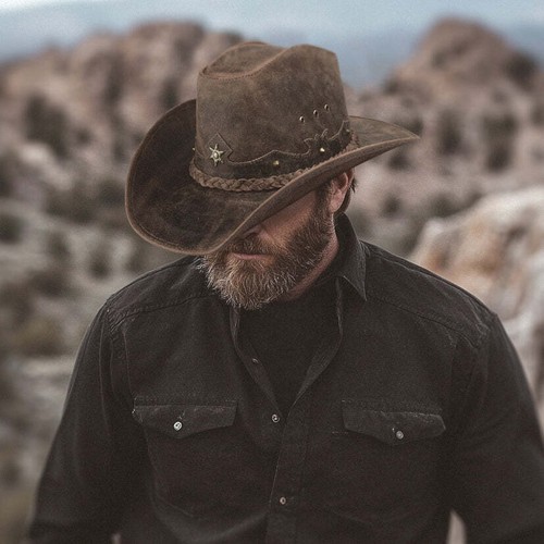 Sombrero de vaquero Western Hat para hombre y mujer Country cuero de vaca... - Imagen 2 de 40