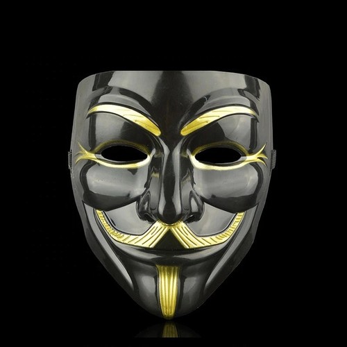 Fancy Face Mask Hacker V Anonymous for Vendetta Guy Fawkes Xmas Party Dress UK - Picture 3 of 6