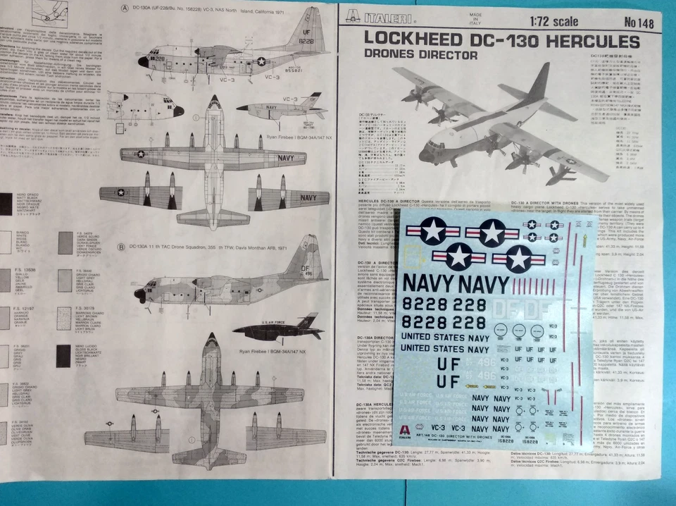 DC-130 DIRECTOR Italeri No.148 172 , versione special del Lockeed C-130 Hercules - Immagine 4 di 4