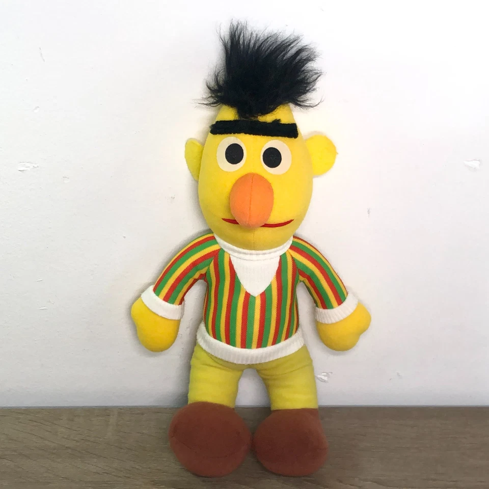Lote 2 Sesame Street Burt Ernie brinquedo de pelúcia bicho de pelúcia Muppets Hasbro Softies - Imagem 3 de 4