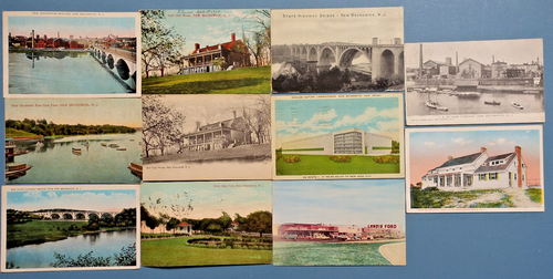 New Brunswick NJ (11) Vintage POSTCARDS-Skyline,Golf Club,Landis Ford,New Jersey