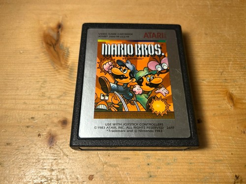 1983 Atari 2600 Mario Bros Nintendo Spiel - getestet & funktionsfähig kostenloser Versand!!