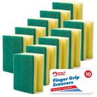 SOL 20pk Finger Grip Scourers Heavy Duty Non Scratch Kitchen Sponges Cleaning