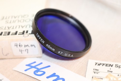 NEW Vtg Tiffen 46mm Blue 47 Contrast Dye & Infr-Red FILTER USA 46mm 47 SpecEffec - Picture 2 of 10