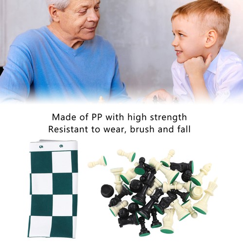 Hochwertiges Schachspiel Kunststoff Schachbrett Set Tischspiel mit 50x50cm ZO - Bild 15 von 22