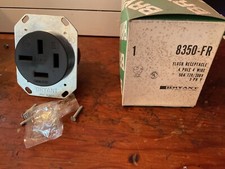 Bryant 8350FR Single Flush Receptacle NEMA 18-50 (SS-1215)