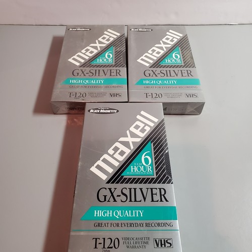 NUOVE 8 videocassette VHS vuote sigillate TDK T-120 T-160 Maxell T-120 - Foto 4 di 4
