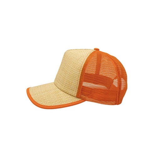 NWT Two Tone Toyo Paper Straw Natural Mesh Adjustable Trucker Baseball Cap - Picture 13 of 26
