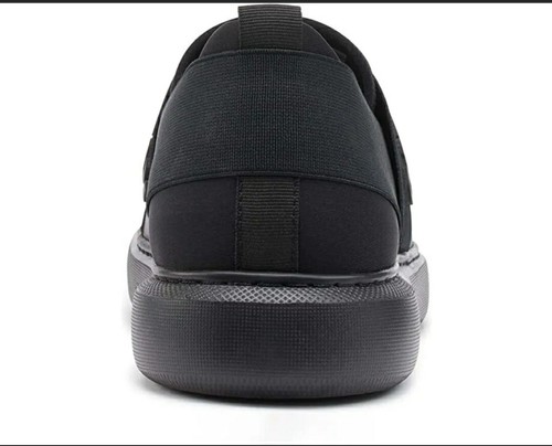 Karl Lagerfeld Paris Nylon/Leather Banded Logo Slip-On Sneaker 7.5 - Picture 4 of 4