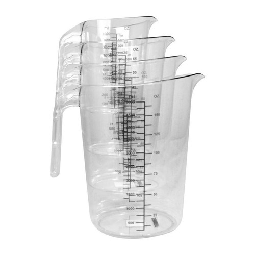 Measuring Jug Polycarbonate Plastic Kitchen Stackable Jug 0.5L 1L 2L 3L or 5L - Picture 3 of 11
