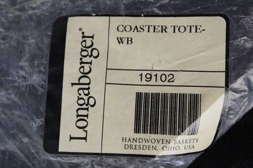 Longaberger WB Coaster Tote Booking Basket Combo with Choice of Liner - NEW - Picture 7 of 8