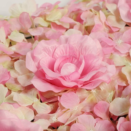 4,8,12 Pack 24"x17"Each Photo Wall 3D Silk Rose&Hydrangea Flower Backdrop Decor - Picture 15 of 22