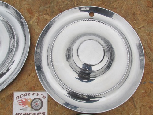 💫1951-1952 CHRYSLER WINDSOR, SARATOGA 15" WHEEL COVERS, HUBCAPS, SET OF 4💫 - Picture 11 of 15