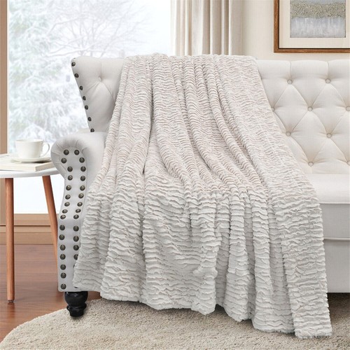 Colleen Air Brushed Faux Fur Throw Blanket Super Soft Warm for Couch Home Décor - Picture 60 of 97