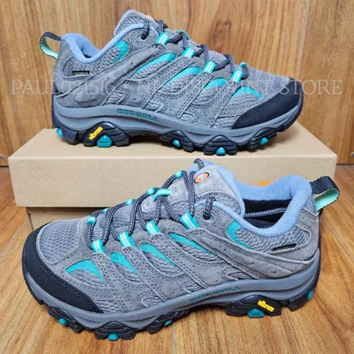 MERRELL Women’s Moab 3 WP Waterproof Stability Hiking Shoes ~ Gray ~ Size 6.5 8