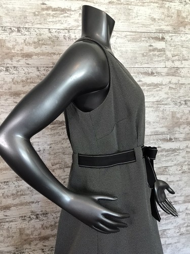 Studio I Damen Kleid Größe 12 Bleistift Kurzarm schwarz weiß gefüttert durchgehender Reißverschluss - Bild 3 von 10