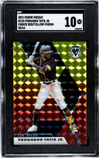 2021 Panini Mosaic #123 Fernando Tatis Jr. RED YELLOW FUSION /64 SGC 10 GEM MINT