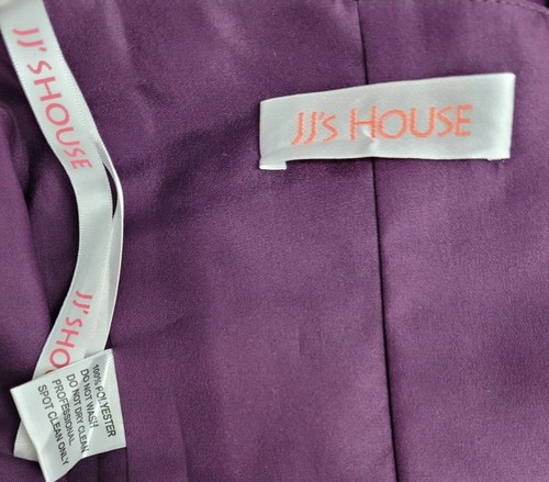 JJs House Halter Maxi Vestido Púrpura Sujetador Incorporado Damas de honor Chifón Baile de graduación - Imagen 8 de 10