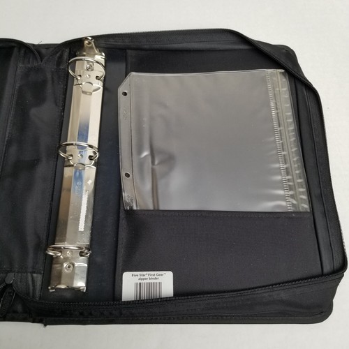 Five Star Mead First Gear Zipper Binder Black Vintage 1991 School Organization - Picture 8 of 10