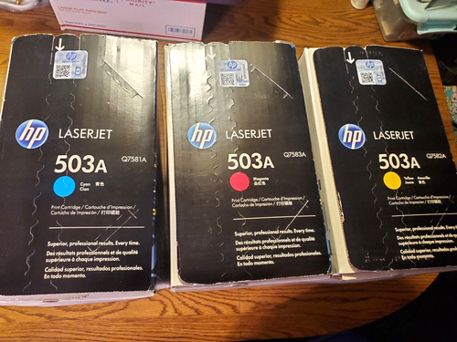 GENUINE HP 503A Q7581A Q7582A Q7583A Cartridges 3800 CP3505 NEW SEALED! L@@K!!! - Picture 8 of 9