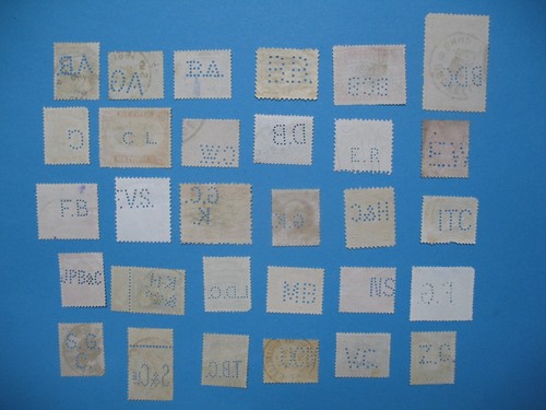 Lot de timbre, Belgique, Belgie timbre perforé, Stamp Perfin, TBE, à Voir - Picture 2 of 2