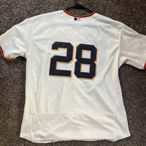 San Fransisco Giants Cream Majestic Authentic Flex Base #28 Size 52 - Picture 13 of 20