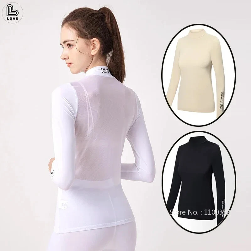 UPF50+ Sunscreen Women  Baselayer Summer Long Sleeve Ice Silk Quick-dry Sports - Image 3 of 4