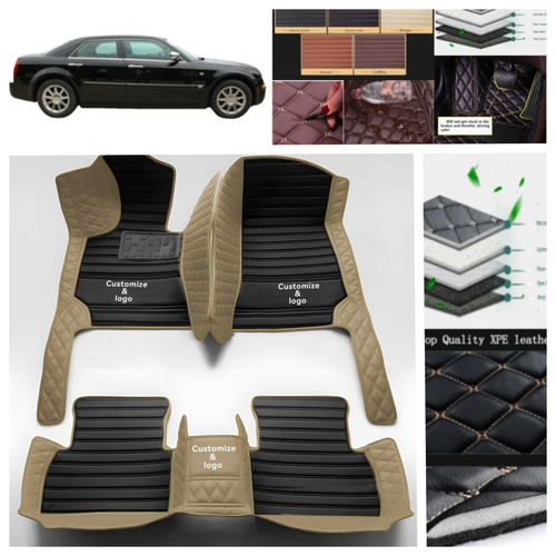 Fit For Chrysler 300 300C Car Floor Mats 2005-2019 Custom Leather Full Set Liner - Foto 31 di 34