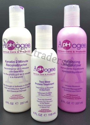 Aphogee Two Step Protien 4oz Balancing Moistuiser 8oz 2minute