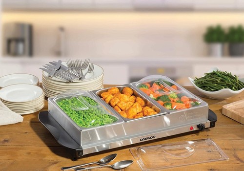 Daewoo 3x1.5L  Electric Tray Buffet Server and Plate Warmer - Picture 1 of 2