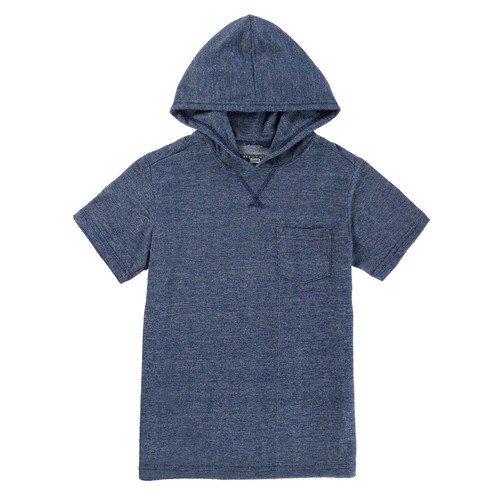 Short Sleeve Hoodie for Boys – Kids Athletic Pocket Pullover Sweatshirt Tee