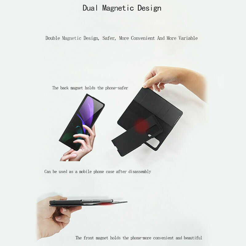 For Samsung Galaxy Z Fold 3 2 Shockproof Leather Flip Hard back Cover case Deficyt super cena specjalna, nowa praca