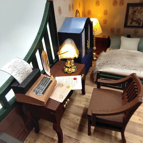 DIY Doll House Kit With Furniture Miniature 3D Model Wooden Dollhouse Kit Gift - Picture 11 of 20
