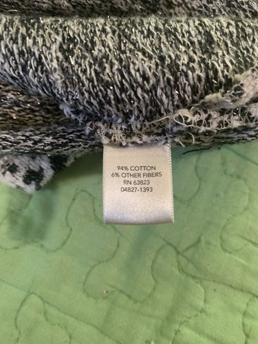 Christopher & Banks Black White Silver Animal Print Sweater Size M - Picture 5 of 5